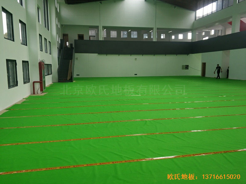 浙江宁波高新消防大队篮球馆运动地板铺装案例2