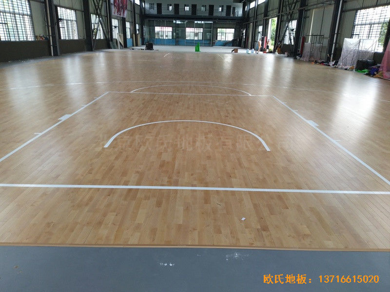 安微淮南开发区篮球馆运动地板施工案例0