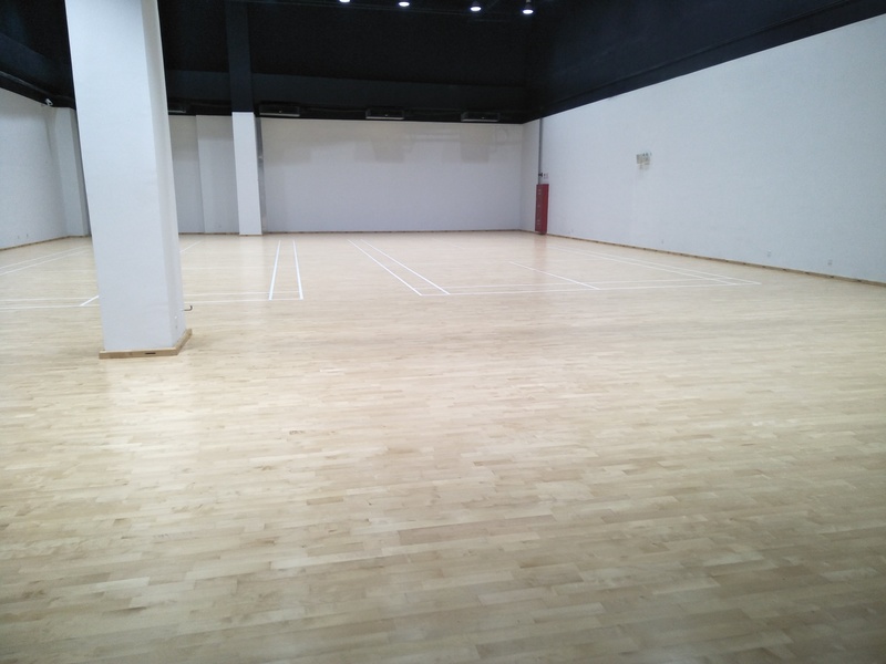 上海铺东区宁桥路669号篮球馆枫桦A级板安装案例6